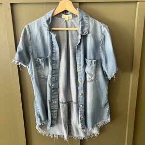 Cloth & Stone Distressed Shirt